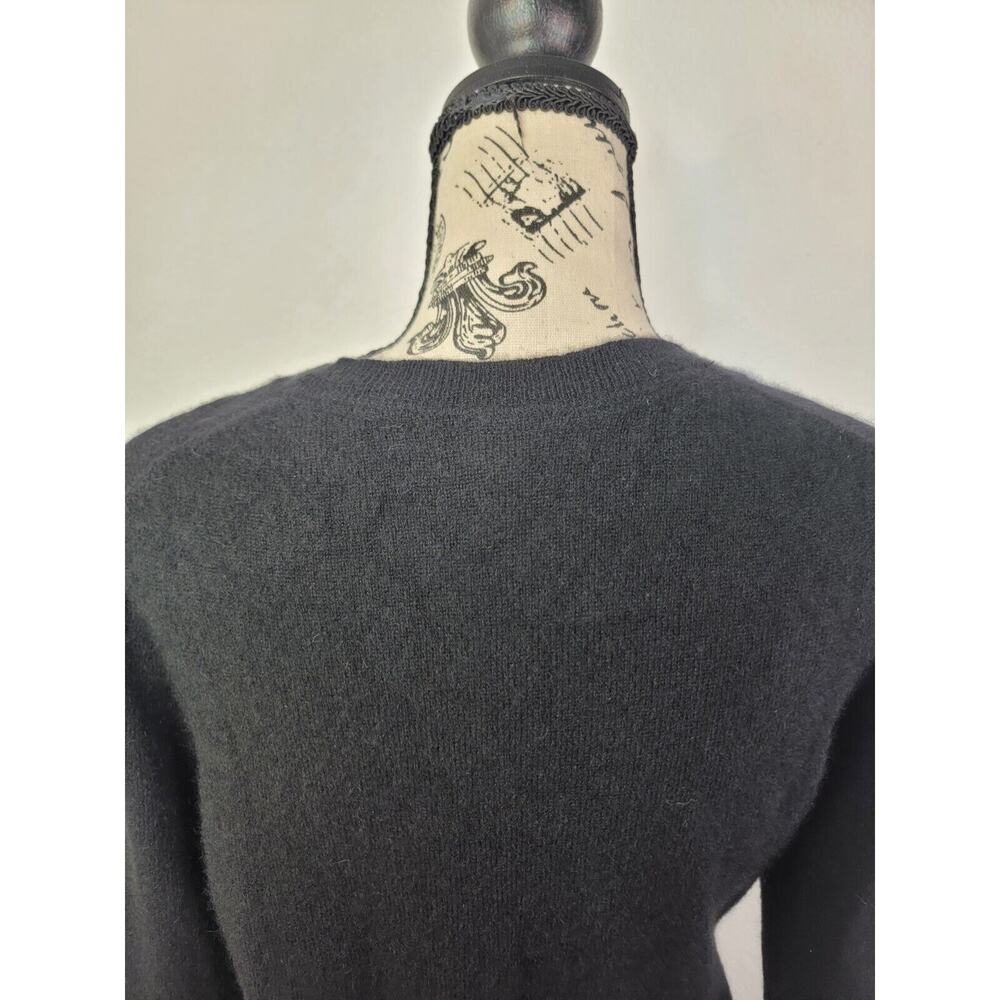 Charter Club Luxury Sweater Womens Medium 100% Cashmere V Neck Black - Picture 6 of 9